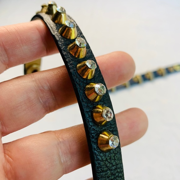 COPY - Set of 2 faux leather with gold studs snap on bracelets *add on f… - Picture 7 of 13